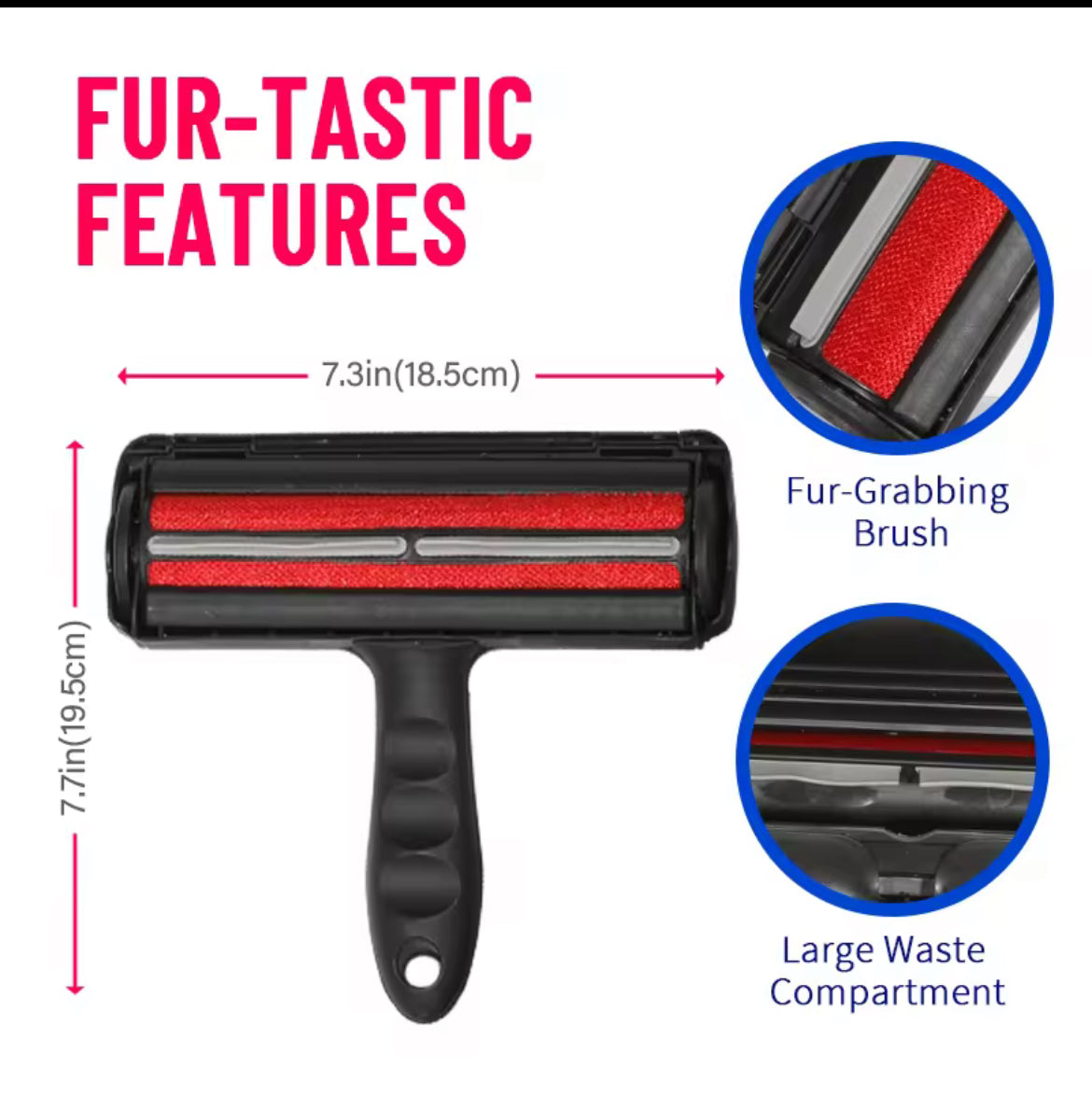 Pet hair remover roller